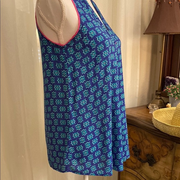 Maeve Blue Sleeveless Relaxed Tank Top - Picture 5 of 10